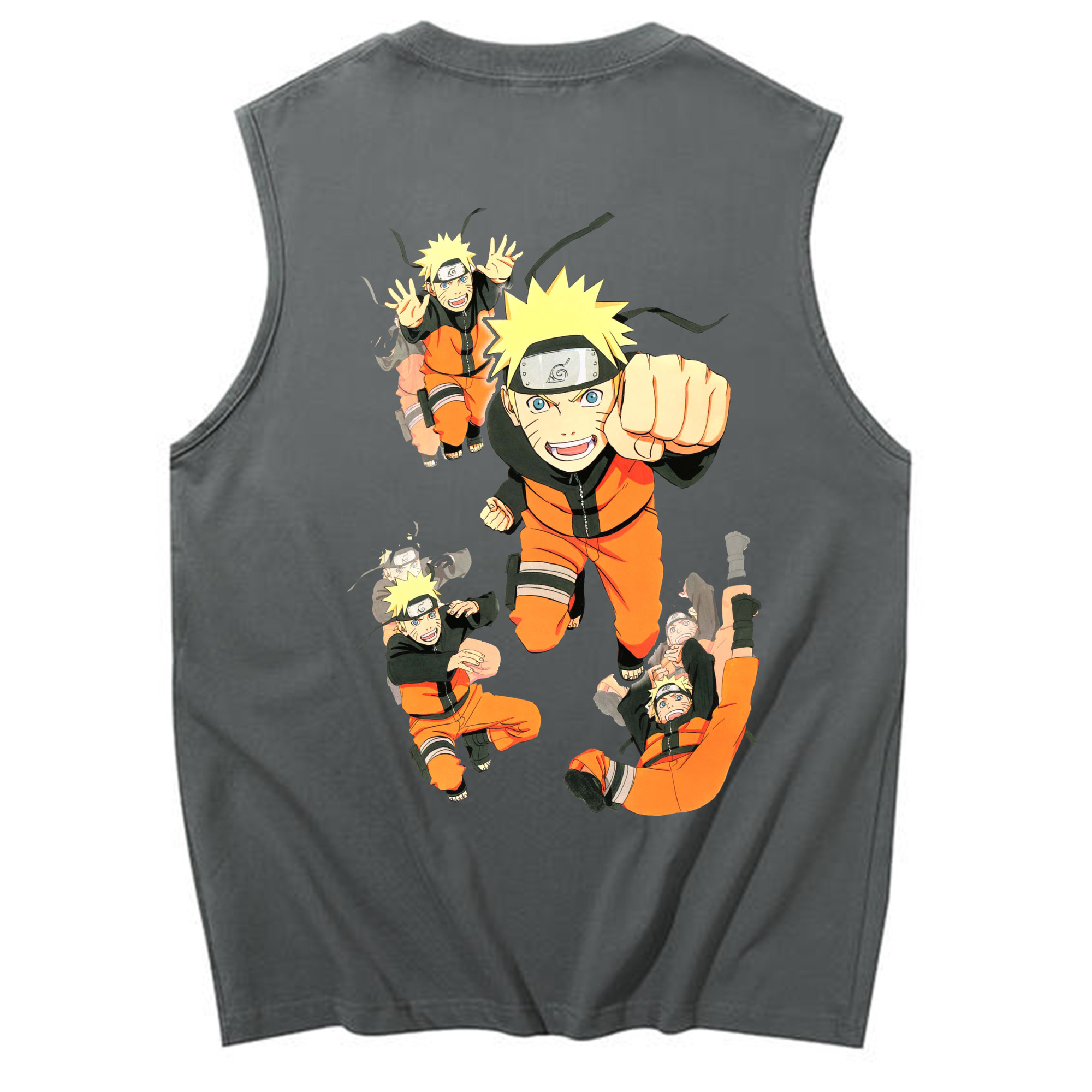 （画像用） NARUTO -ナルト- うずまき ナルト Uzumaki Naruto コットン100％タンクトップ（背面プリント）
